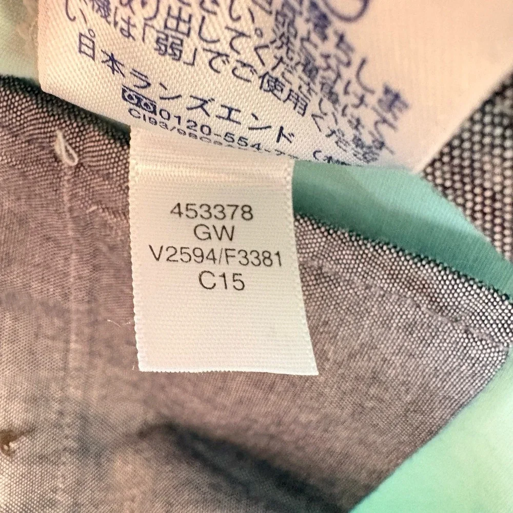 Lands End Shorts Women Sz 2 Seafoam‎ Blue Mid Rise Chino Straight Fit